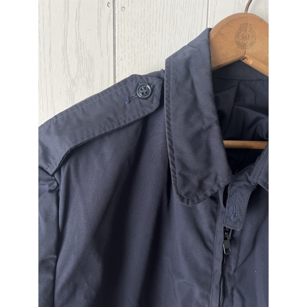 Vtg 70s US Air Force Jacket 42XL Blue Poplin Zip Up Military USN USAF Bomber - Picture 6 of 15